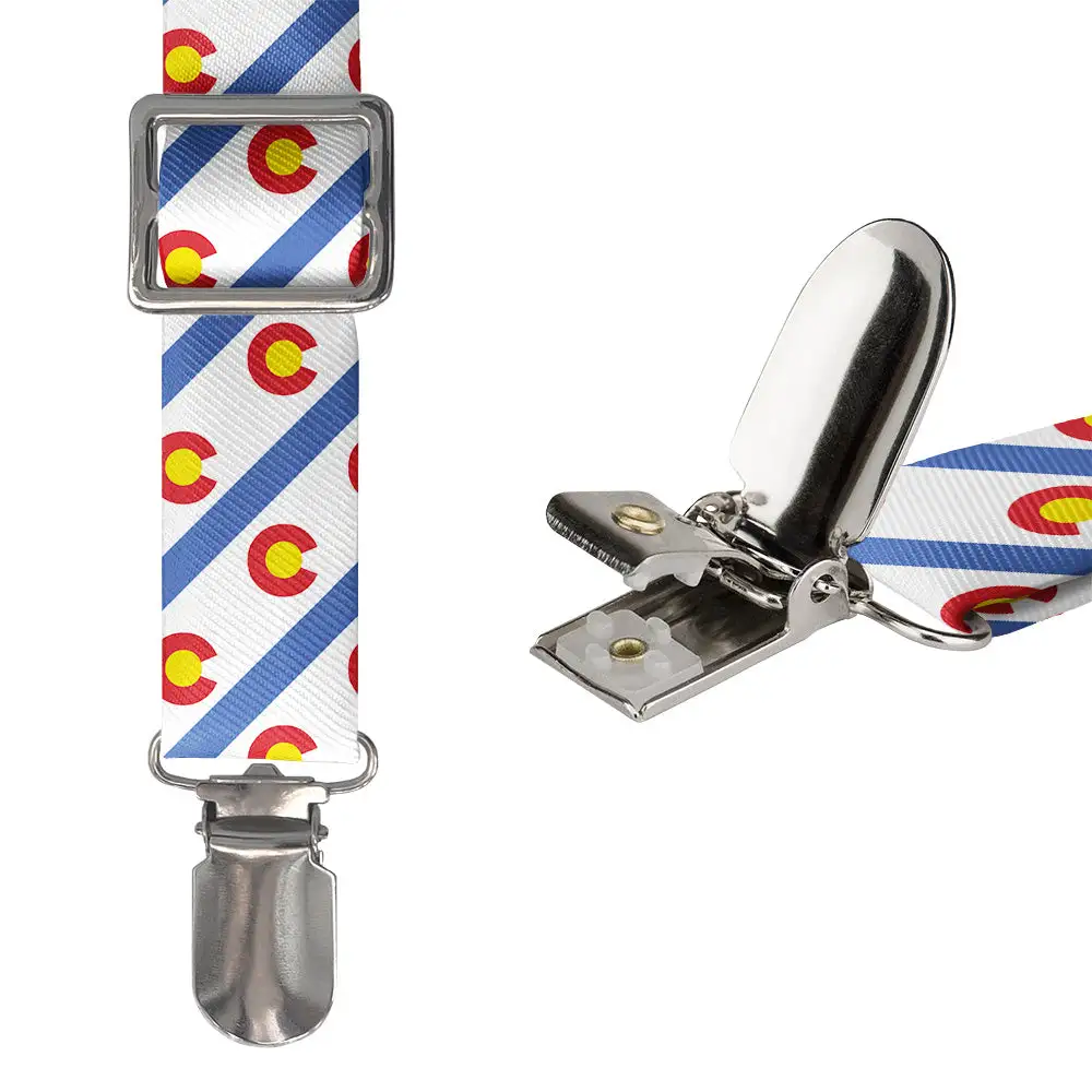 Classic Coordinated Stripe Pattern Suspenders