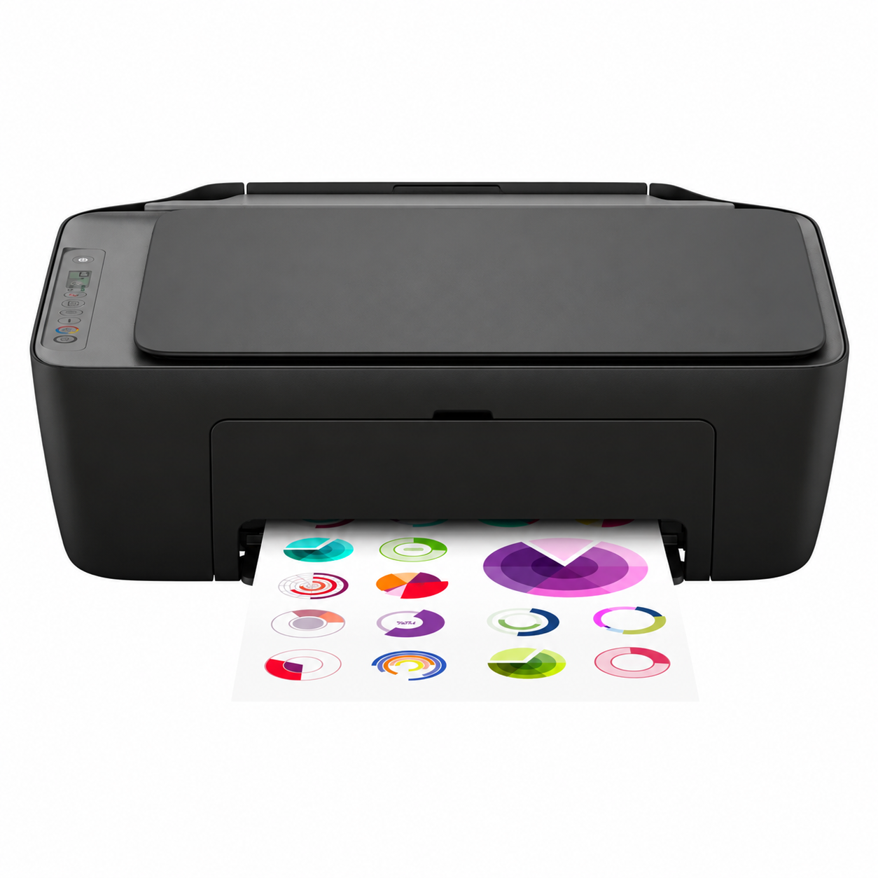 Black wireless all-in-one printer