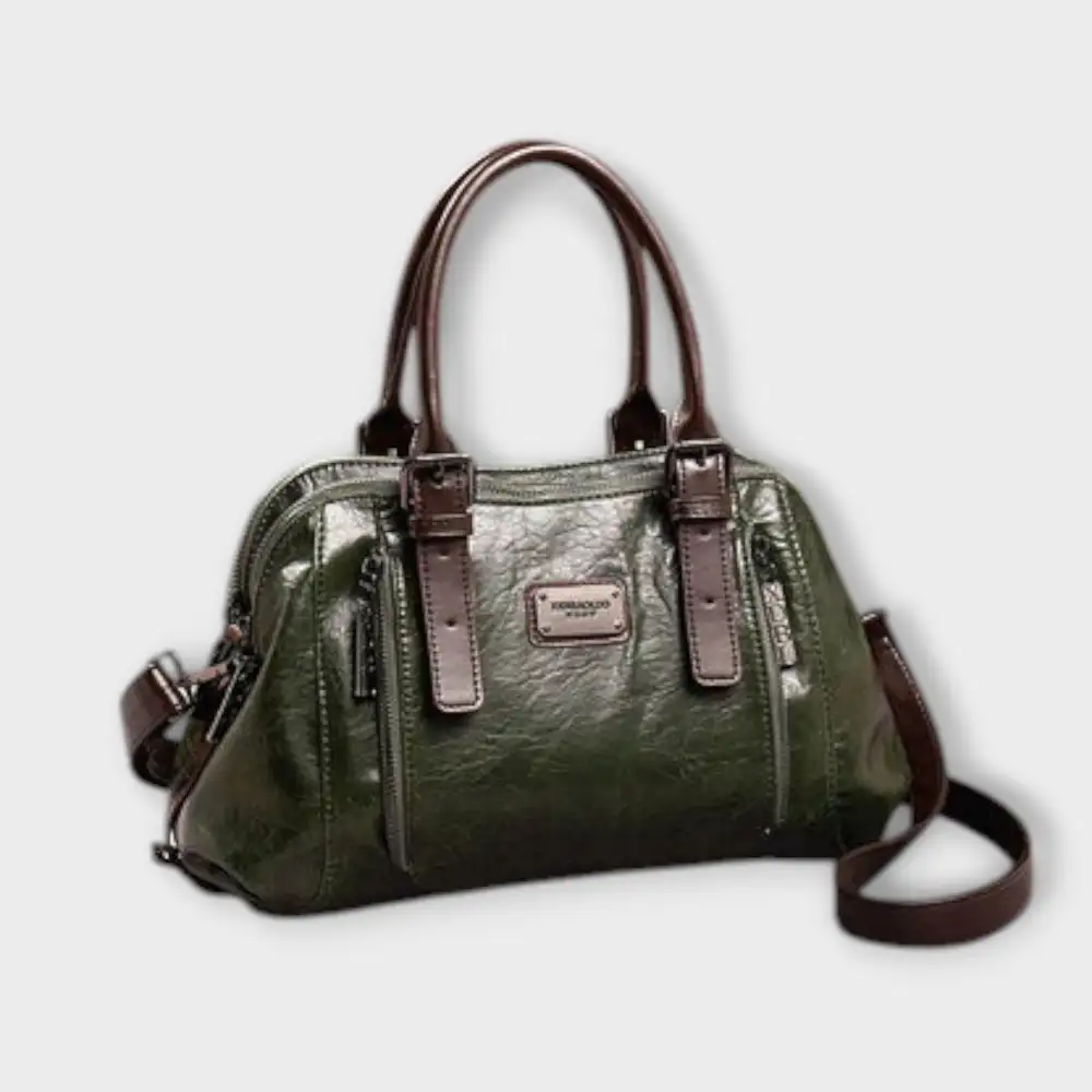 Faux Leather Crochet Shoulder Bag