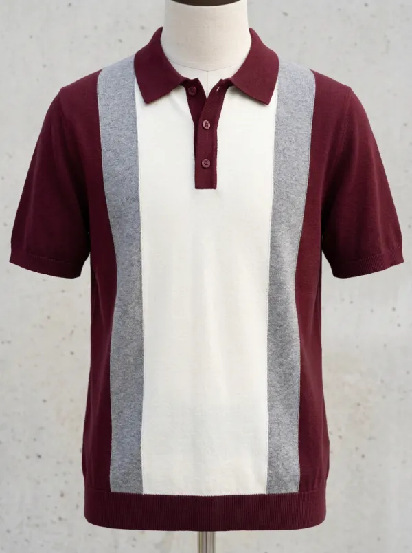 Men's Classic Weekend Colorblock Stripe Polo Shirt