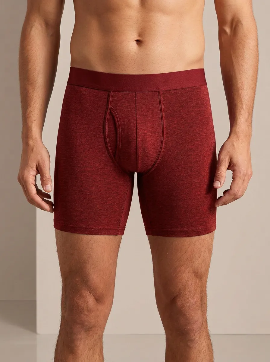 Men's Charcoal Grey Heathered Boxer Briefs