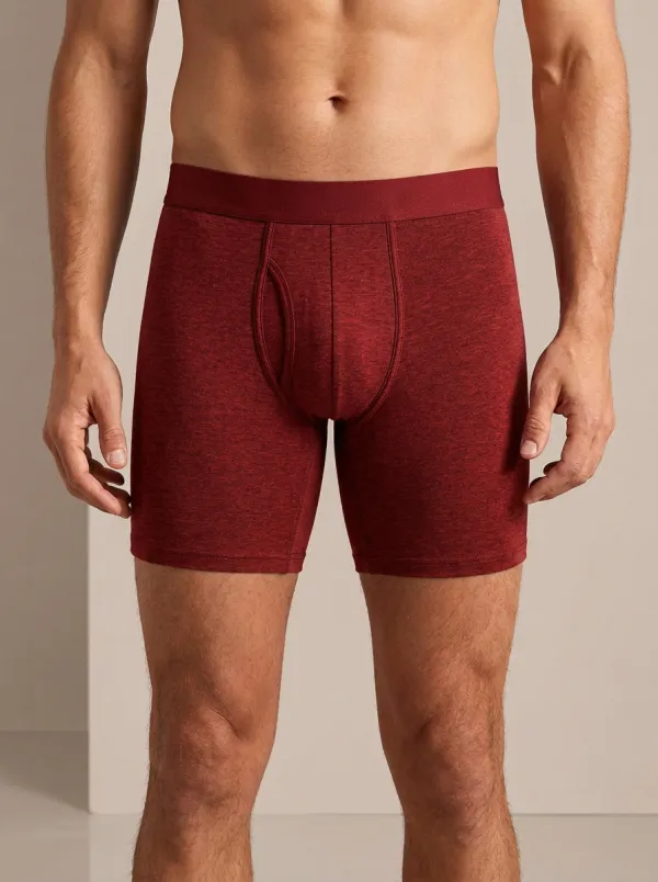 Men's Charcoal Grey Heathered Boxer Briefs