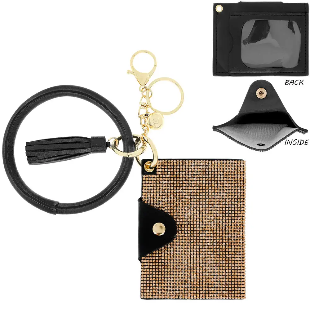 Modern Crystal Wristlet Card Holder Wallet