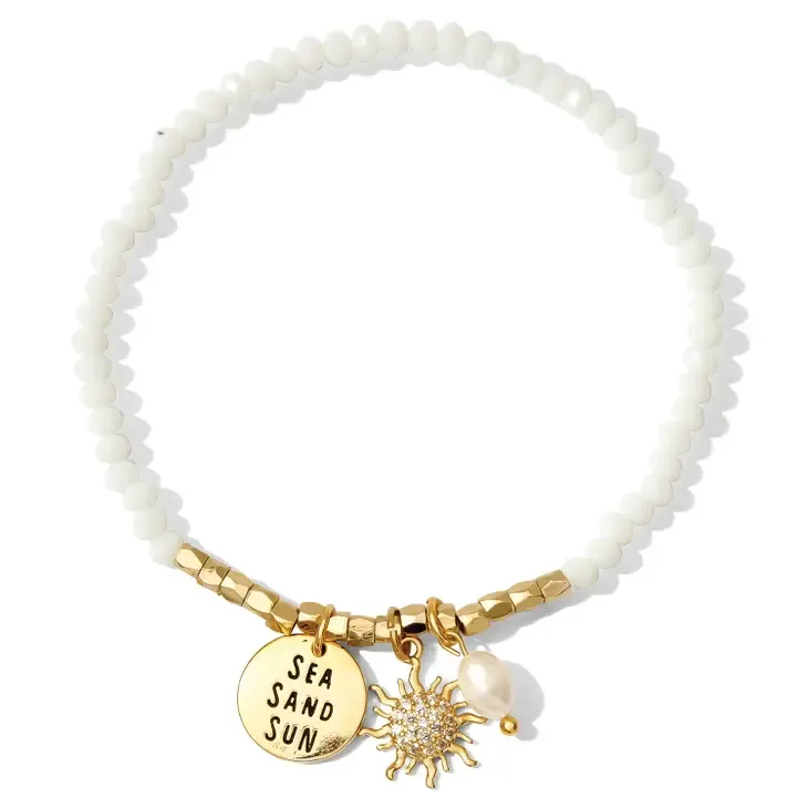 Pearl Beaded Stretch Bracelet Set