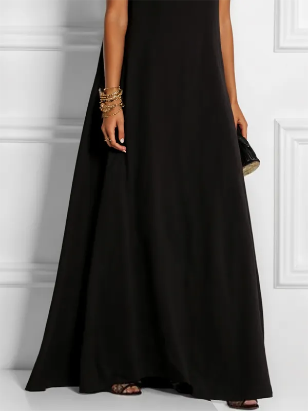 Hollow Sleeveless Neck Maxi Dress