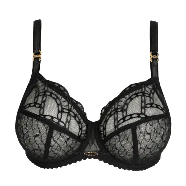 Women's Full Coverage Padded Unpadded Four-Part Cup Lined Cup Lace Embroidery Bra