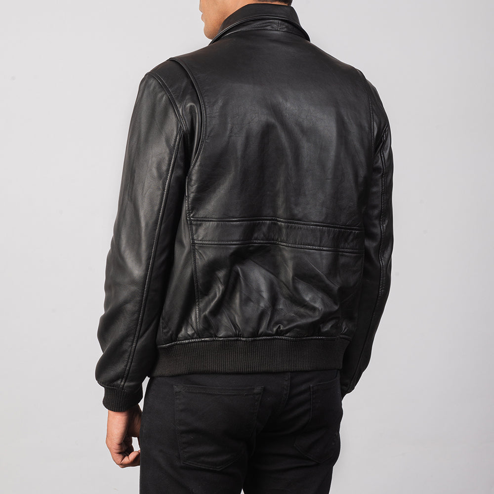 Men's Workwear Bomber Leather Jacket