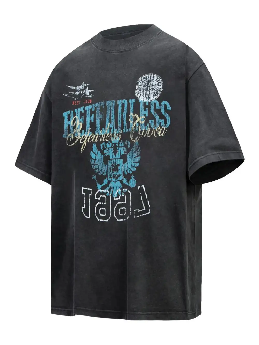 Letter Graphic Short Sleeve Crew Neck Tee