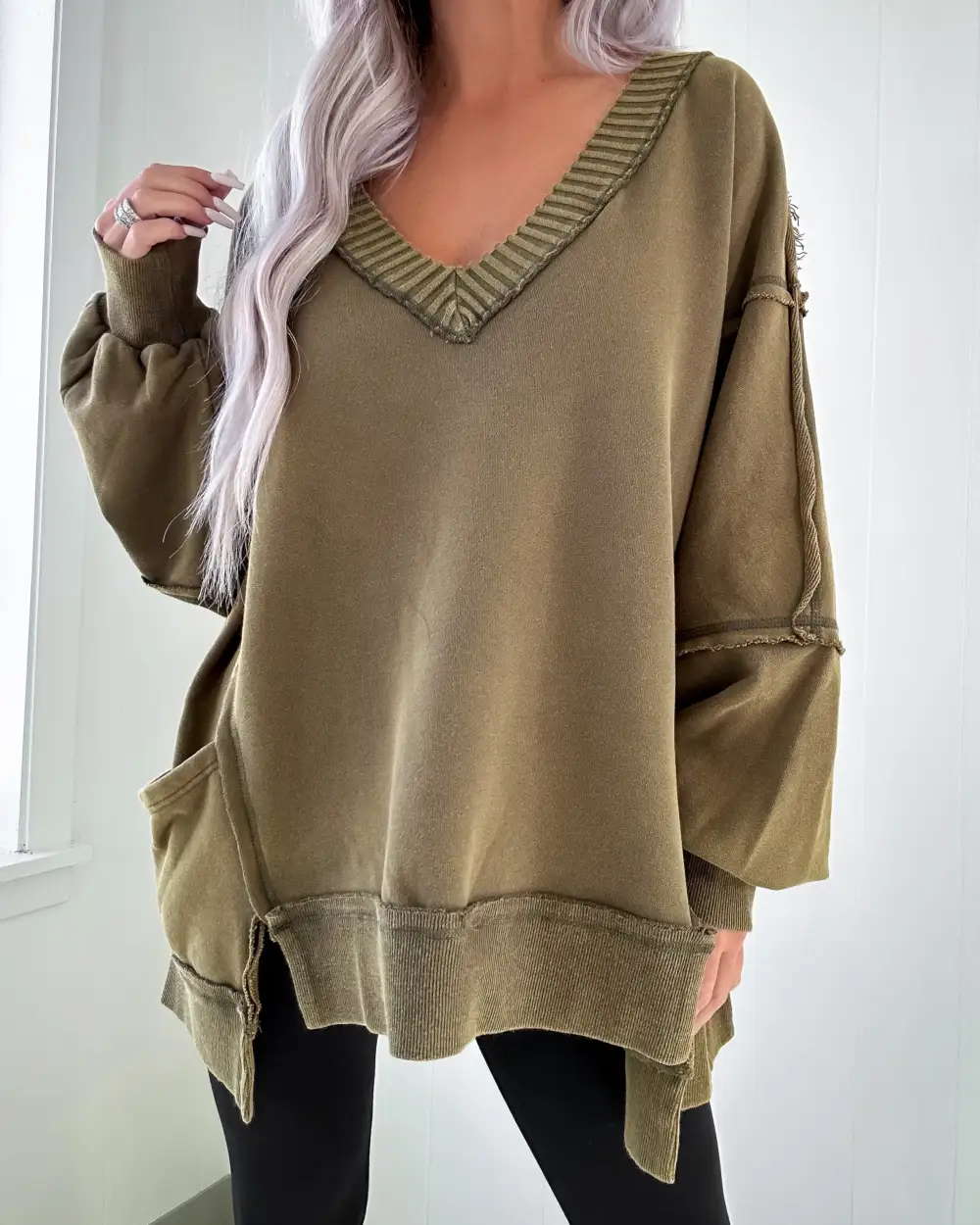 Oversized Velvet Sweatshirt