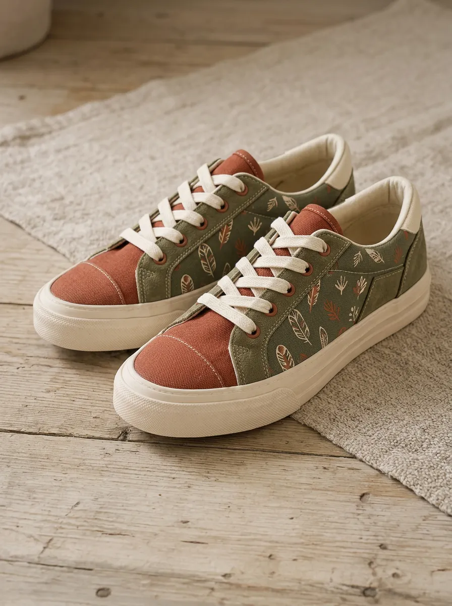 Women's Boho Feather Pattern Fresh Skate Shoes
