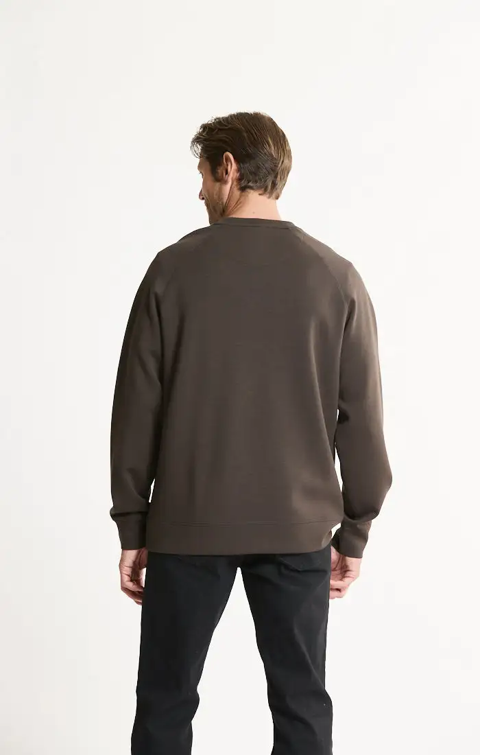 Performance Micro Stripe Knit Raglan Crewneck