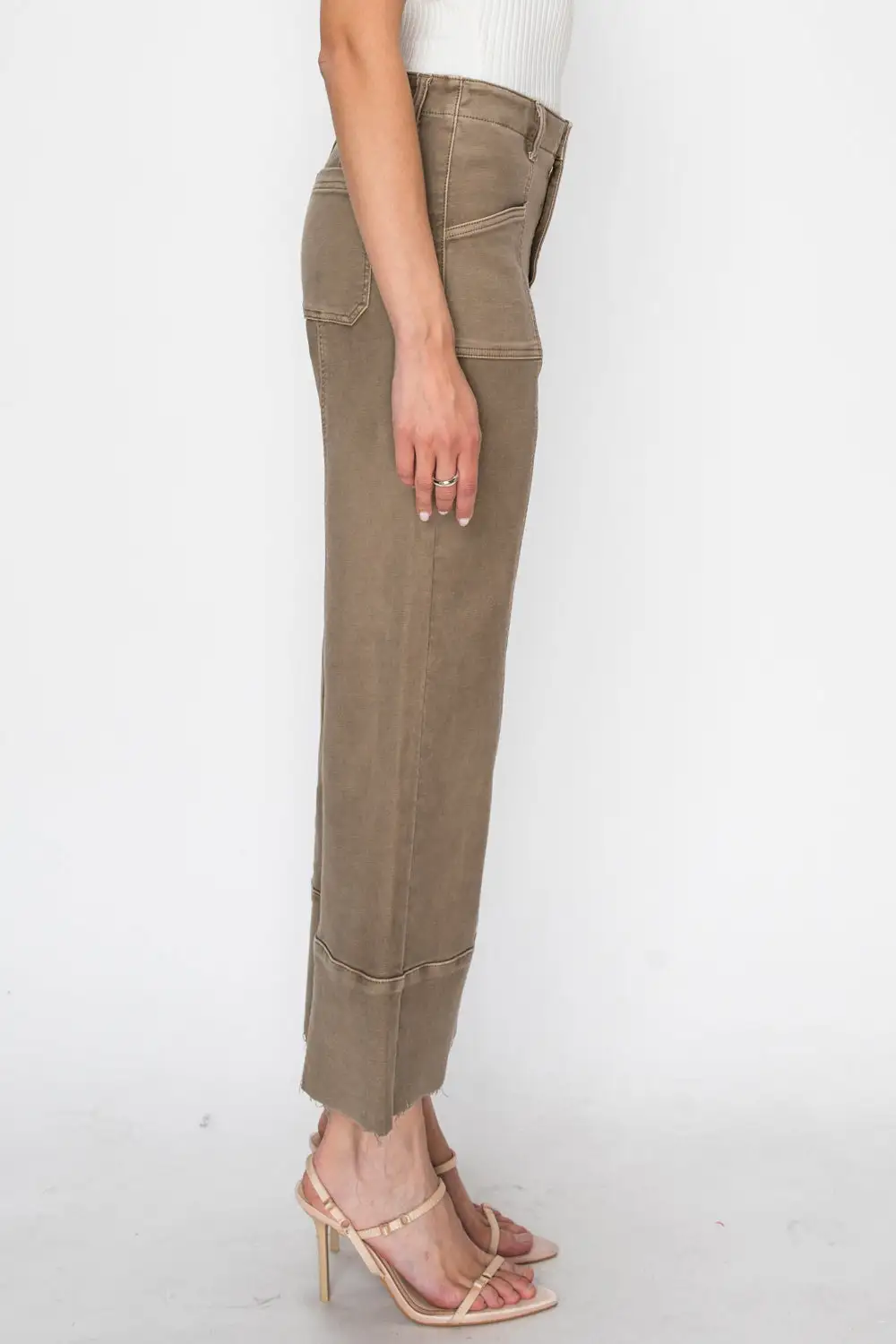 High Rise Wide Leg Flare Palazzo Pants