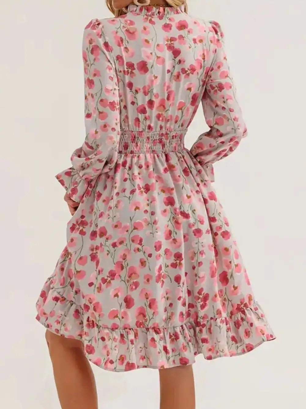 Clean Line Floral Dress