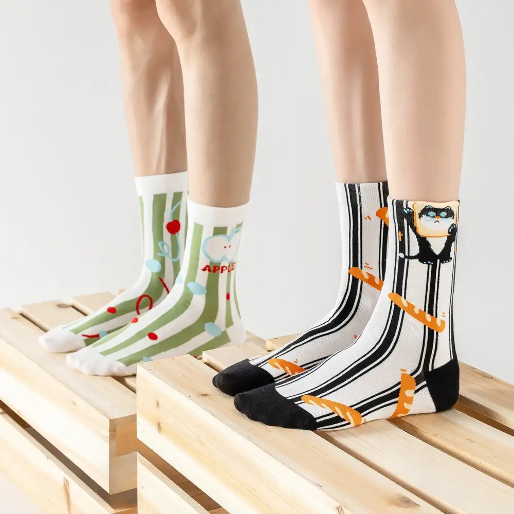 Toaster Popping Bacon Crew Socks
