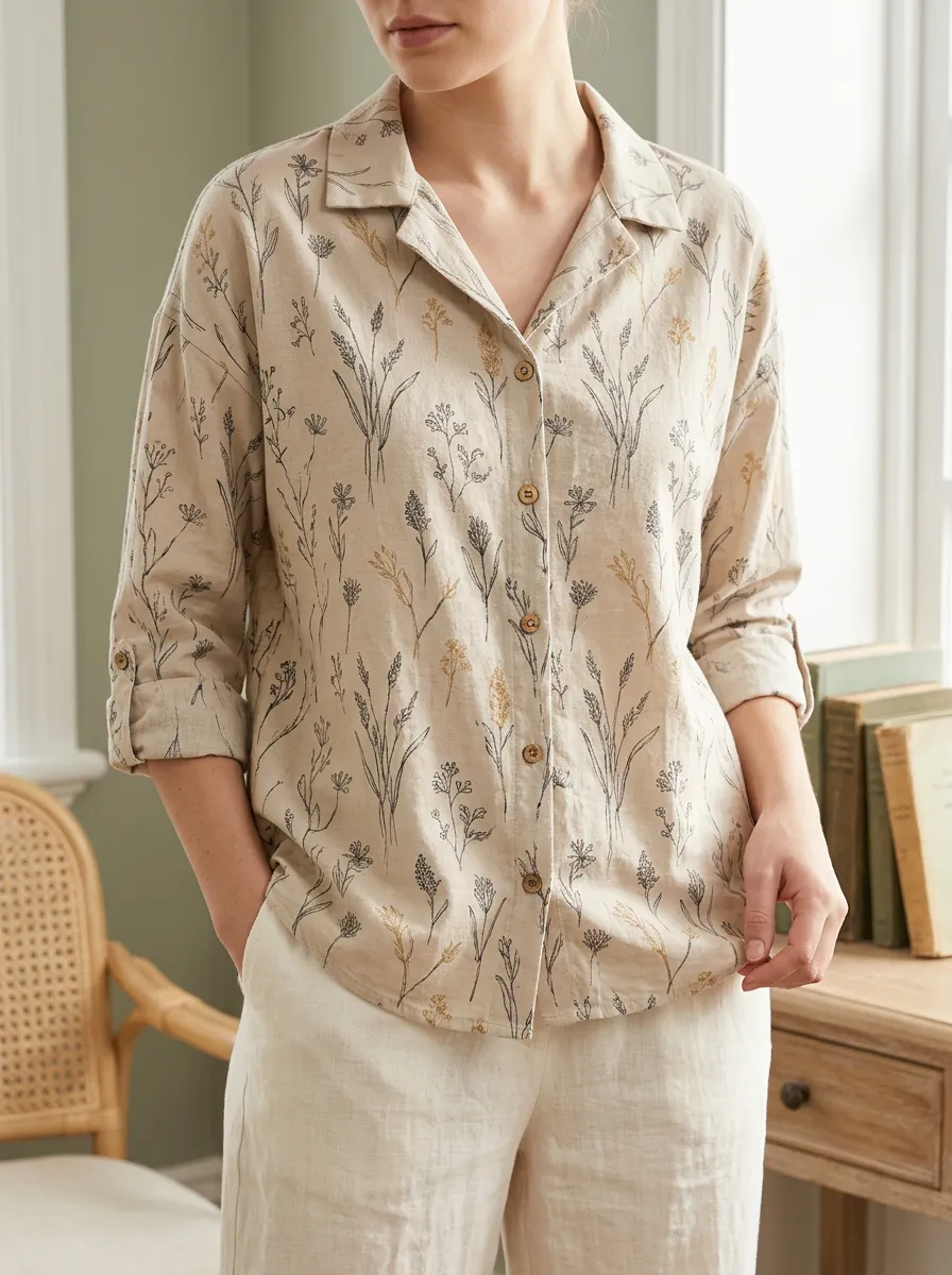 Women's Botanical Nature Lover Wildflower Outdoor Shirt