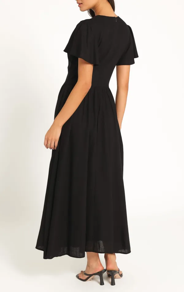 Cut Out High Neck Midi Dress