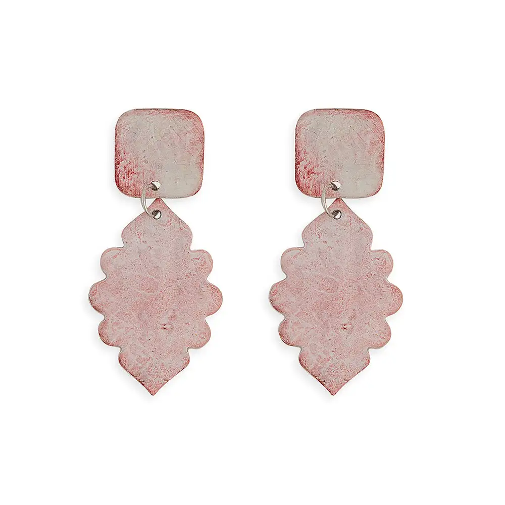 Delicate Textured Artful Statement Earrings