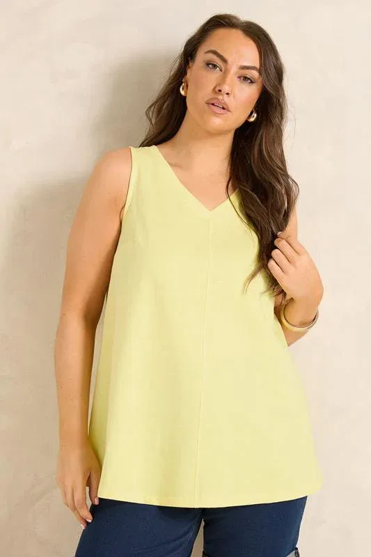 Yellow Premium Cotton Vest Top
