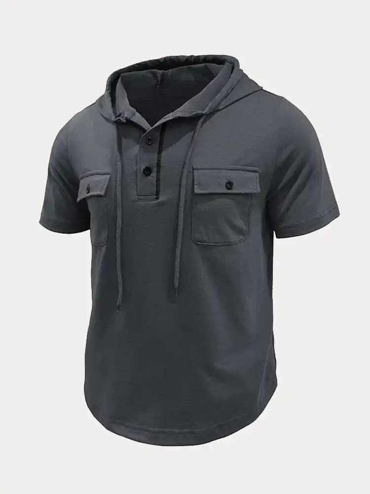 Athleisure Cargo Hooded Shirt