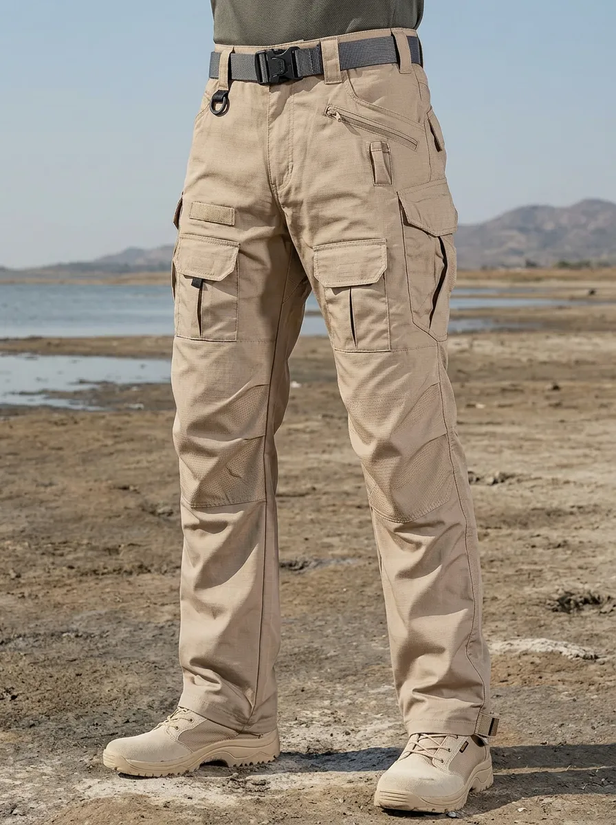 Men's Streamlined Utility Multi-Pocket Waterproof Tactical Cargo Pants