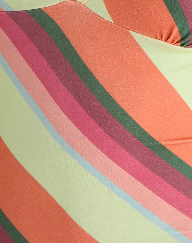 Modern Mixed Stripe Plunge Tank Top