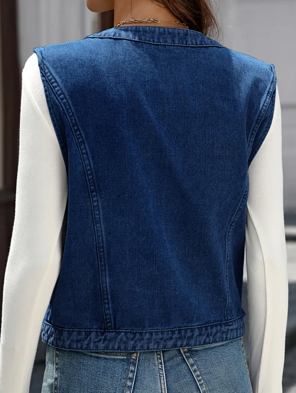 Denim Vest Sleeveless Tank Top