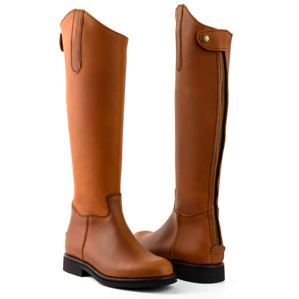 Equestrian Suede Leather Heritage Knee High Boots