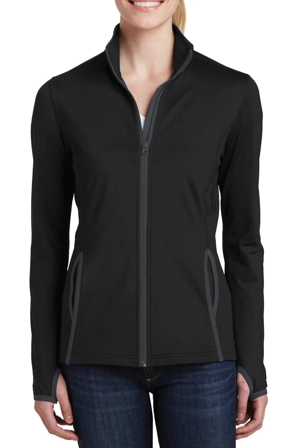 Women's Full-Zip Moisture-Wicking Stretch Contrast Jacket