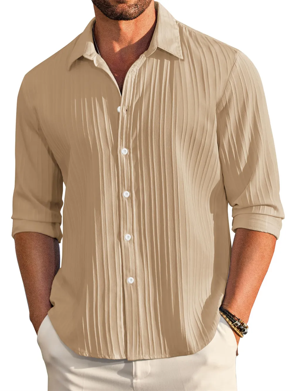 Long Sleeve Button Front Shirt