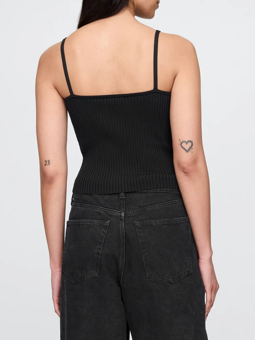 Solid Color Suspender Sweater