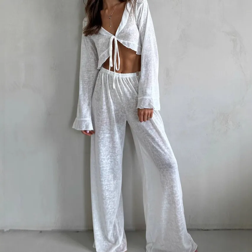Modal Pajama Long Sleeve Set