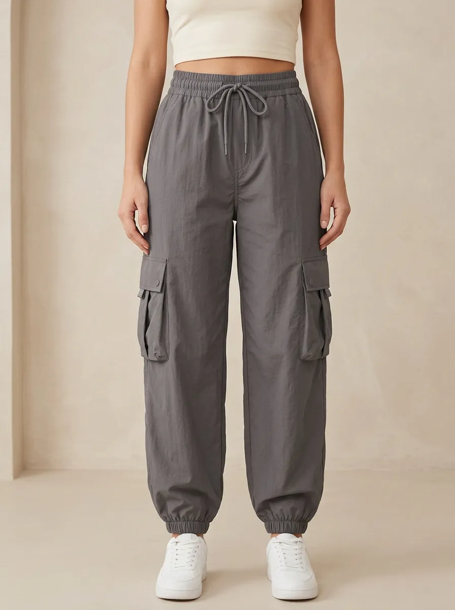 Everyday Elastic-Waist Breathable Breathable Cargo Pants