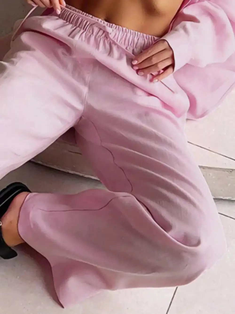 Relaxed Fit Button Up Shirt and Pants Two Piece Set