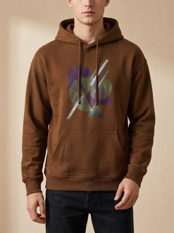 Men's Abstract Geometric Shapes Print Hoodie
