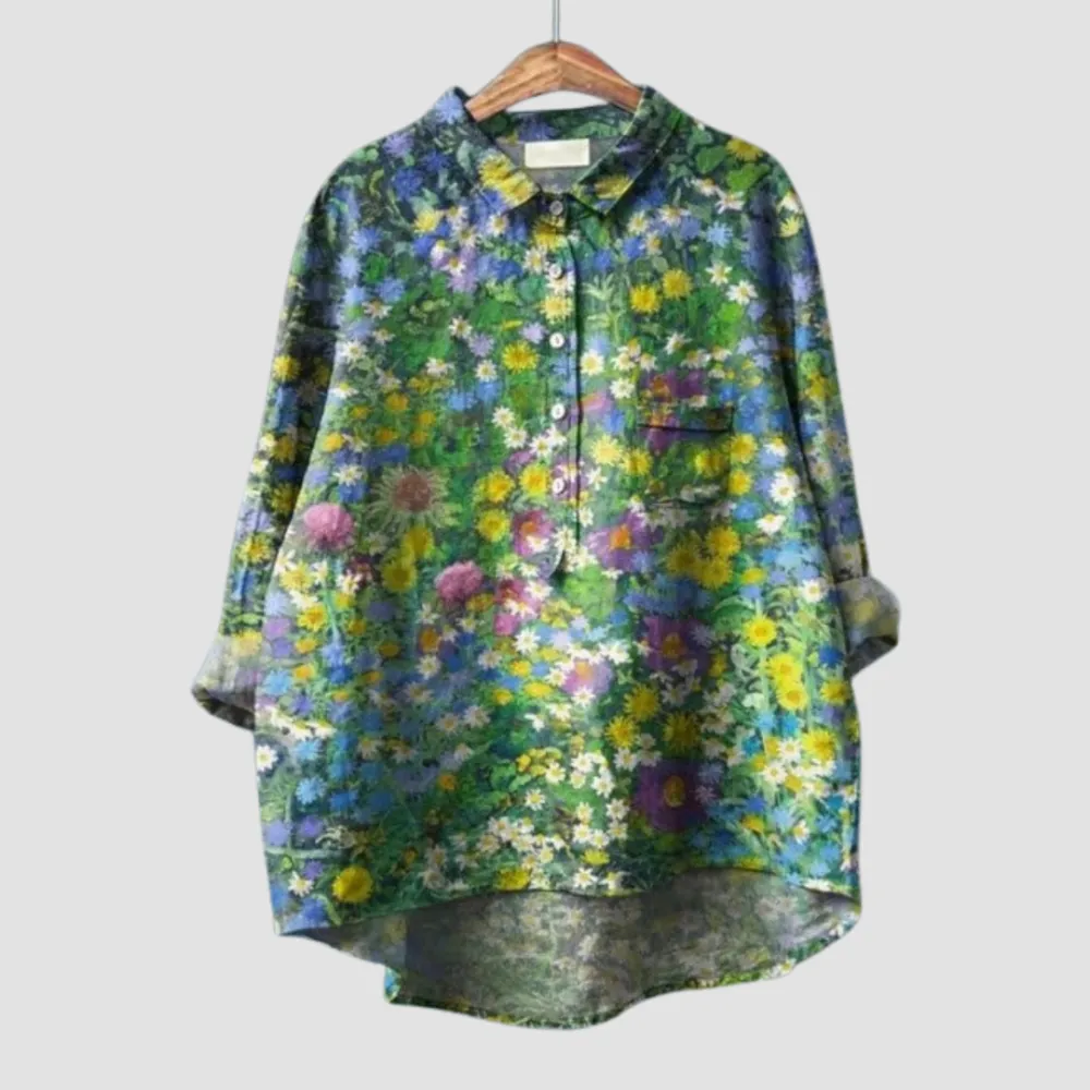 Layered Printed Soft Tailored Top