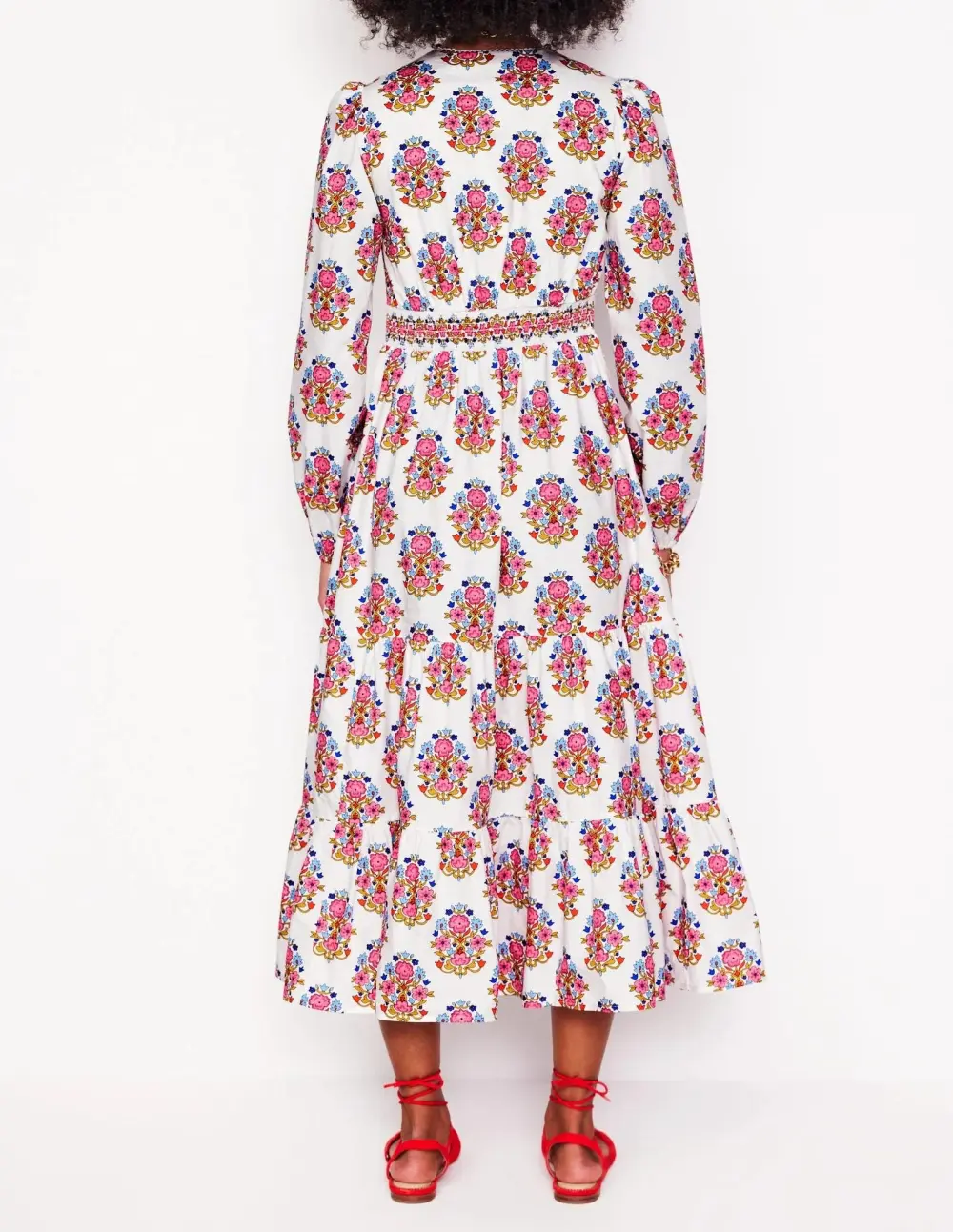 Violet Cotton Midi Dress