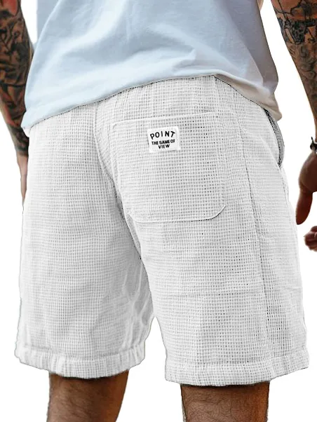 Layered Textured Knit Seamed Detail Shorts