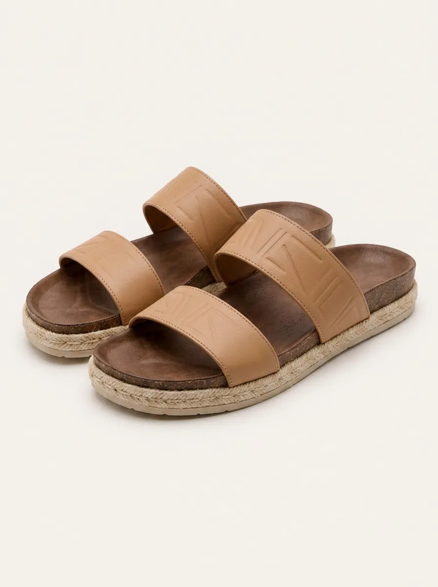 Everyday S Minimalist Geometric Embossed Printed Sandals