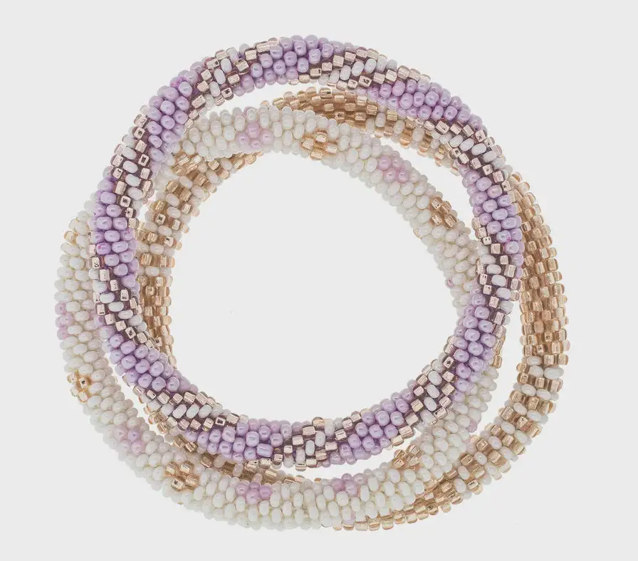 Cotton Thread Glass Bead Roll-On Bracelet