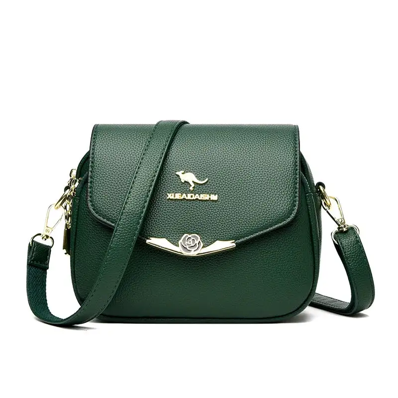 Modern Soft Zip-Top Crossbody Bag