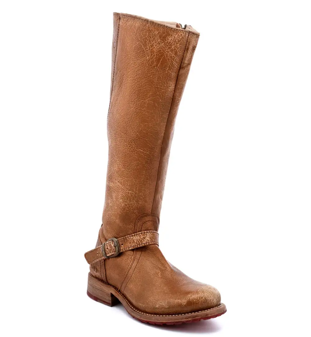Buckled Layered Riding Boots