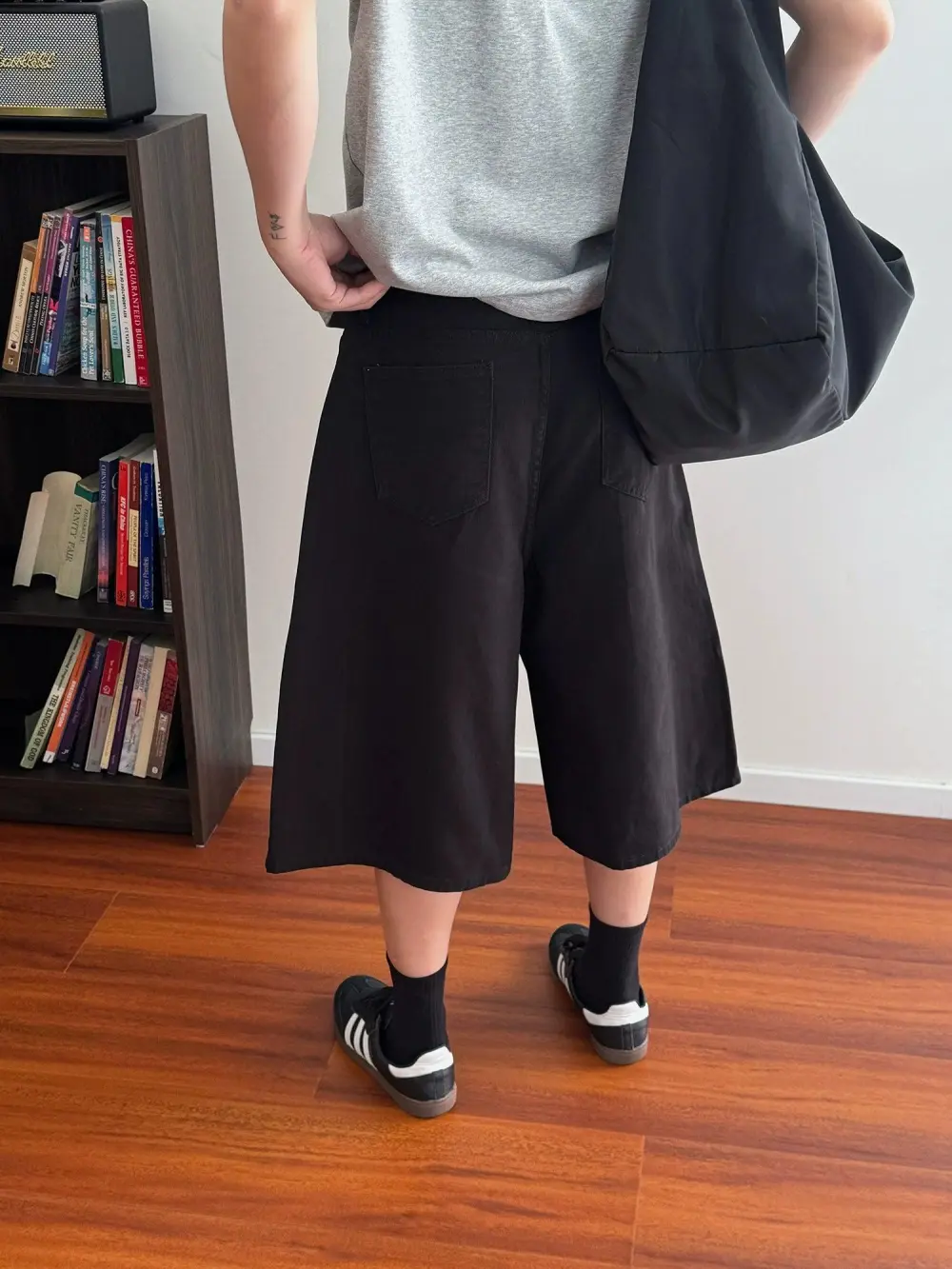 Mid-Length Denim Shorts