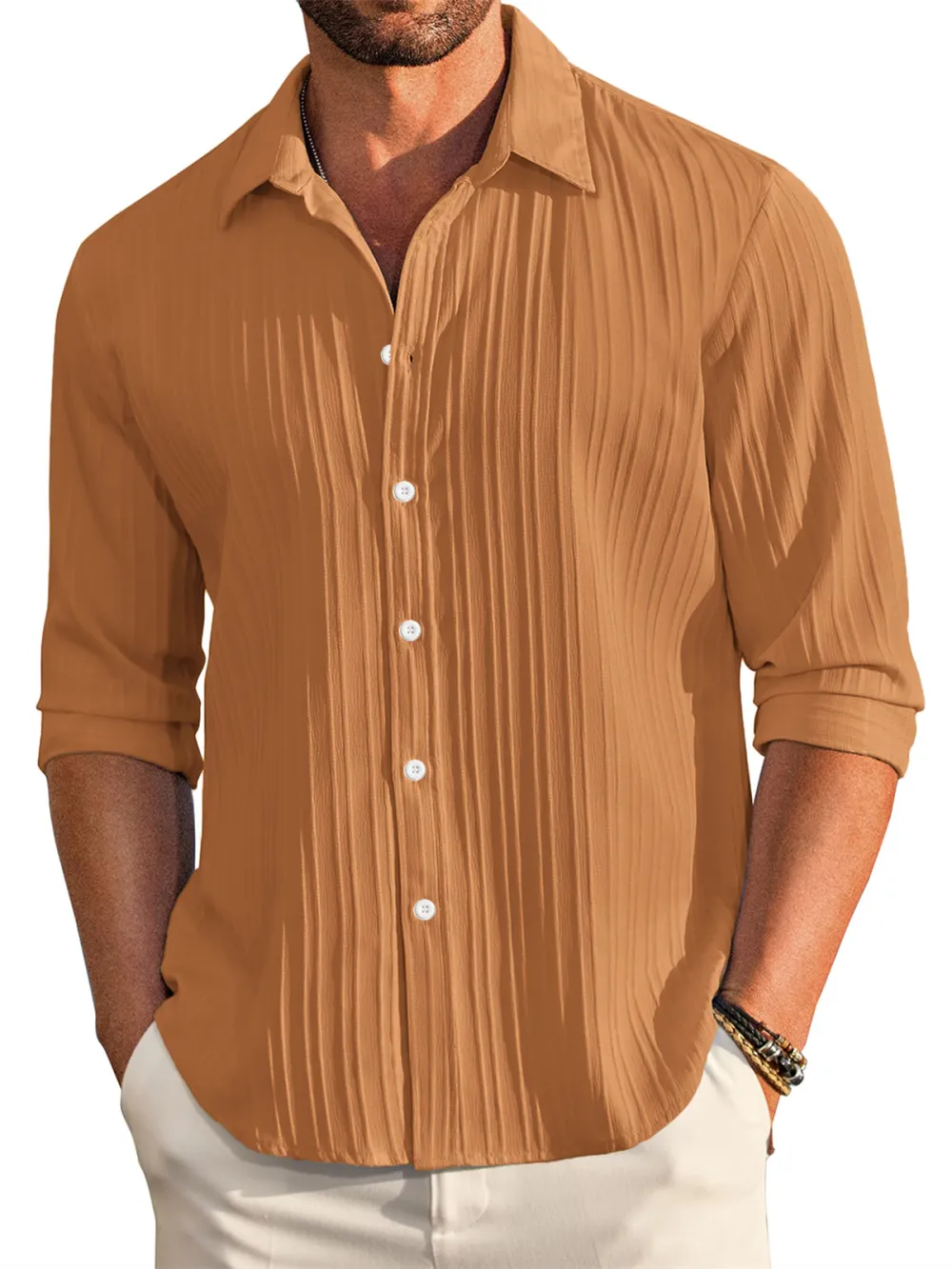 Long Sleeve Button Front Shirt