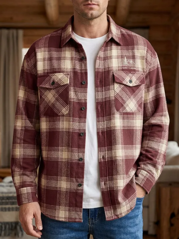 Mountain Plaid Twin Pocket Shirt