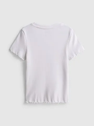 1.5-8yrs | Ribbed Lettuce Trim T-Shirt