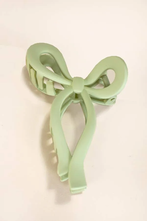 Matte Bow Hair Claw Clip