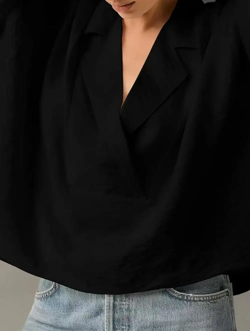 Textured Short Sleeve Lapel Shirt