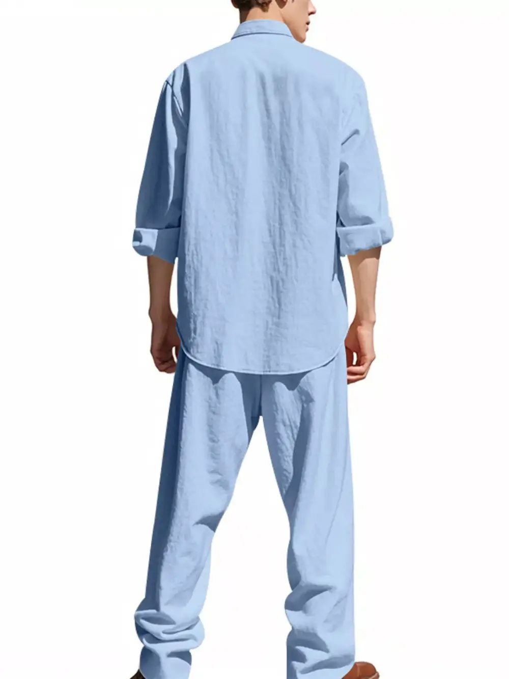 Long Sleeve Button Up Shirt And Pants Set