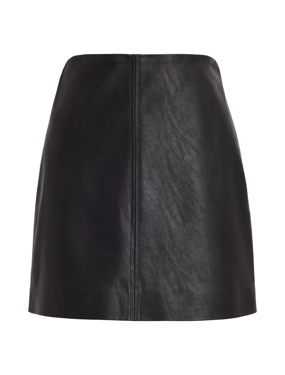 Black Vegan Leather Mini Skirt