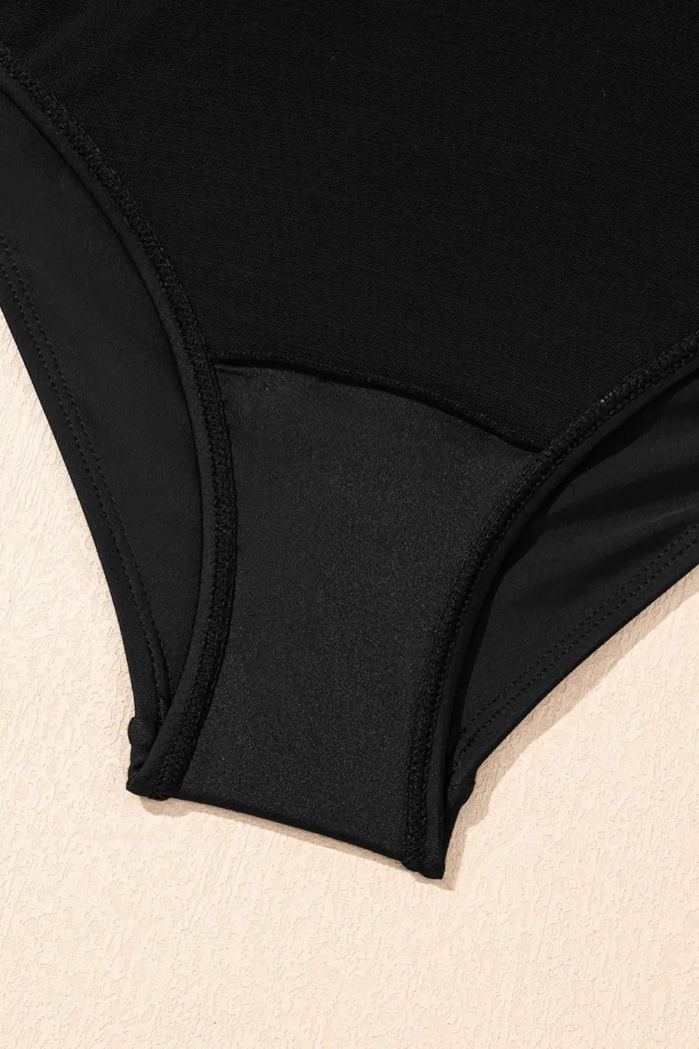 Panel Detail Twist Bowknot One Piece Swimsuit